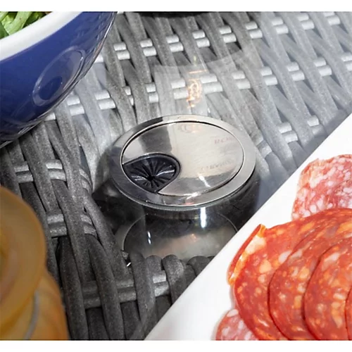 6 Seater Natural Stone Rattan Weave Garden Dining Set 2 6 Seater Natural Stone Rattan Weave Garden Dining Set - Image 2