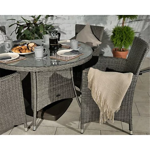 6 Seater Round Carver Dining Set 140cm Round Table With 6 Carver Chairs Including Cushions 3 6 Seater Round Carver Dining Set 140cm Round Table With 6 Carver Chairs Including Cushions - Image 3