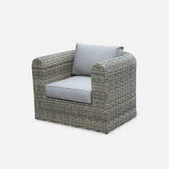 6-seater Round Rattan Garden Sofa Set - 5-seater Corner Sofa 1 Armchairs 1 Coffee Table - Tonico - Beige 7 6-seater Round Rattan Garden Sofa Set - 5-seater Corner Sofa 1 Armchairs 1 Coffee Table - Tonico - Beige -Outsunny Garden Zone 6 seater round rattan garden sofa set 5 seater corner sofa 1 armchairs 1 coffee table tonico beige3760247262889 04c MP