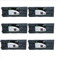 6 X 17cm 4 Piece Grey Brick Effect Garden Edging Boarder