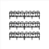6 X 23cm 4 Piece Black Ornate Garden Border Fence Edging