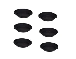 6 X 43cm Plant Pot Saucer Large Venetian Black Colour Plastic Plant Saucer Dish