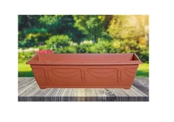 6 X 60cm Slim Plastic Venetian Window Box Trough Planter Pot Terracotta Colour 7 6 X 60cm Slim Plastic Venetian Window Box Trough Planter Pot Terracotta Colour -Outsunny Garden Zone 6 x 60cm slim plastic venetian window box trough planter pot terracotta colour5060950102945 04c MP