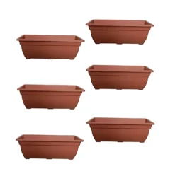 6 X Terracotta Bell Trough Planter 50cm