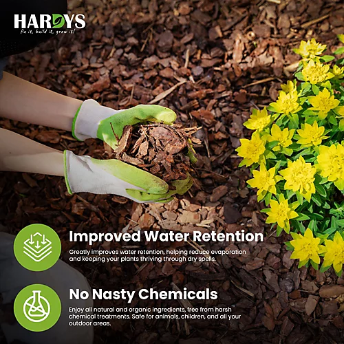 60L Mini Wood Bark Chippings Soft Mulch Garden Landscaping Play Area Woodchip 3 60L Mini Wood Bark Chippings Soft Mulch Garden Landscaping Play Area Woodchip - Image 3