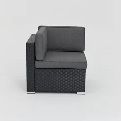 7 Piece Modular Rattan Sofa Garden Lounge Set , Black 7 7 Piece Modular Rattan Sofa Garden Lounge Set , Black -Outsunny Garden Zone 7 piece modular rattan sofa garden lounge set black5056546201253 04c MP