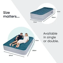AirzzZ Inflatable High Raised Double Air Bed For Camping, Outdoor & Indoor Mattress 6 AirzzZ Inflatable High Raised Double Air Bed For Camping, Outdoor & Indoor Mattress -Outsunny Garden Zone airzzz inflatable high raised double air bed for camping outdoor indoor mattress5056295397771 03c MP