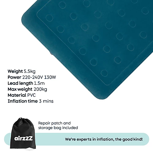 AirzzZ Inflatable High Raised Double Air Bed For Camping, Outdoor & Indoor Mattress 4 AirzzZ Inflatable High Raised Double Air Bed For Camping, Outdoor & Indoor Mattress - Image 4