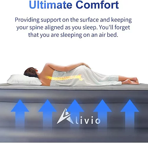 Alivio Double Inflatable Airbed Mattress With Built-in Electric Pump 2 Alivio Double Inflatable Airbed Mattress With Built-in Electric Pump - Image 2