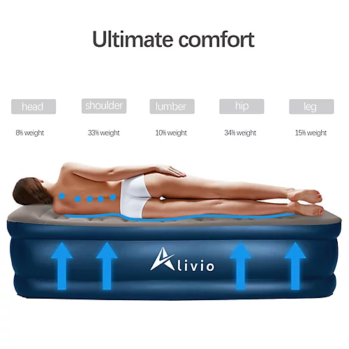 Alivio Double Inflatable Airbed Mattress With Built-in Electric Pump 3 Alivio Double Inflatable Airbed Mattress With Built-in Electric Pump - Image 3