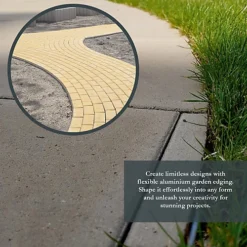 Alusthetic Aluminium 2m Garden Edging Strip - Flexible Border Edge For Gravel, Stone Paving And Grass - 64mm Height - Pack Of 15 -Outsunny Garden Zone alusthetic aluminium 2m garden edging strip flexible border edge for gravel stone paving and grass 64mm height pack of 155060521880630 04c MP