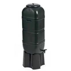 AMOS 100L Slimline Water Butt With Kit - Black
