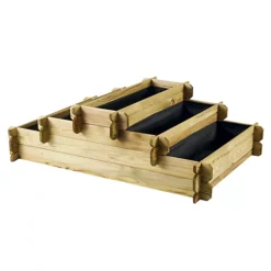 Angelic 3 Tiered Podium Raised Bed -Outsunny Garden Zone angelic 3 tiered podium raised bed3598740032384 04c MP