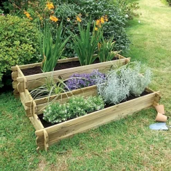 Angelic 3 Tiered Raised Bed With Lining -Outsunny Garden Zone angelic 3 tiered raised bed with lining3598740032346 04c MP