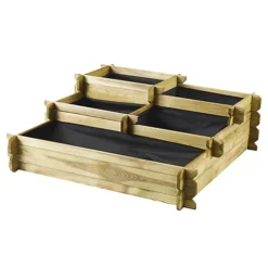 Angelic Tiered Raised Bed With Lining -Outsunny Garden Zone angelic tiered raised bed with lining3598740032391 03c MP