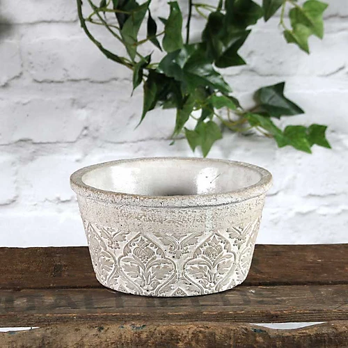Antique Design Baroque Indoor Plant Bowl (Dia) 19 Cm 1 Antique Design Baroque Indoor Plant Bowl (Dia) 19 Cm