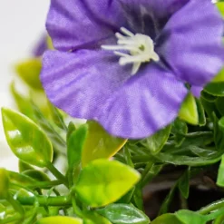 Artificial Petunia Flowers Rattan Hanging Basket Decoration Pink Purple & White 25cm -Outsunny Garden Zone artificial petunia flowers rattan hanging basket decoration pink purple white 25cm5055837297425 03c MP