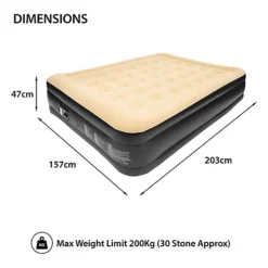 Avenli 88030 High Raised Queen Sized Flocked Airbed With Built-In Pump -Outsunny Garden Zone avenli 88030 high raised queen sized flocked airbed with built in pump5025301880309 03c MP