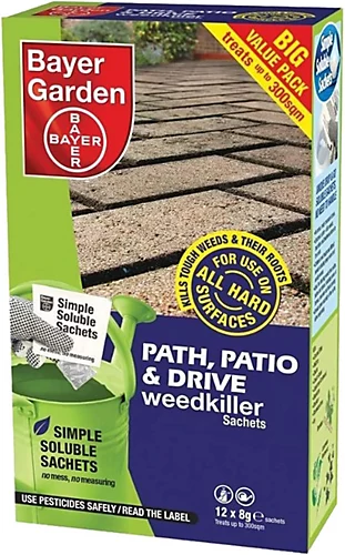 Bayer Garden Path, Patio & Drive Weed Killer (12 X 8g Sachets) 2 Bayer Garden Path, Patio & Drive Weed Killer (12 X 8g Sachets) - Image 2