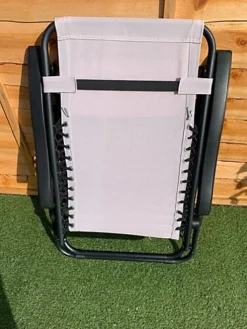 Beige Zero Gravity Chair Lounger -Outsunny Garden Zone beige zero gravity chair lounger5017193335562 03c MP