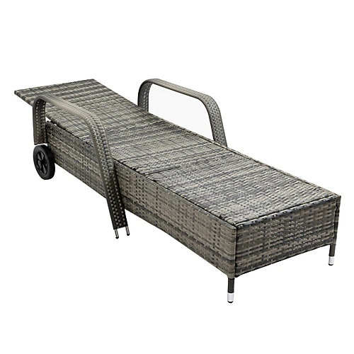 Birchtree Rattan Day Chair Recliner Sun Bed Lounger Wicker Outdoor Garden Furniture Terrace Patio SRL01 Grey 3 Birchtree Rattan Day Chair Recliner Sun Bed Lounger Wicker Outdoor Garden Furniture Terrace Patio SRL01 Grey - Image 3