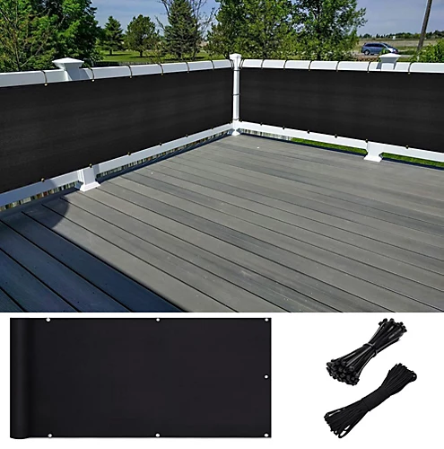 Black Garden Privacy Screen Net Fence Balcony Sun Shade Windbreak UV Panel Cover 0.75 X 3m 1 Black Garden Privacy Screen Net Fence Balcony Sun Shade Windbreak UV Panel Cover 0.75 X 3m