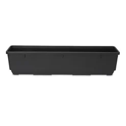 Blooma Florus Black Plastic Bell Rectangular Trough