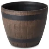Blooma Lule Wood Effect Plastic Circular Plant Pot (Dia)38cm