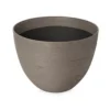 Blooma Momoka Grey Stone Effect Plastic Circular Plant Pot (Dia)40cm