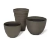 Blooma Momoka Grey Stone Effect Plastic Circular Plant Pot (Dia)50cm