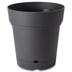 Blooma Nurgul Dark Grey Plastic Circular Plant Pot (Dia)58cm