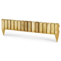 Blooma Ungava Pine Vertical Log Edging (H)15cm (L)1m