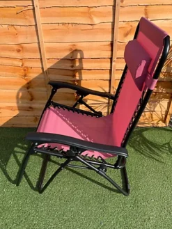 Blush Pink Zero Gravity Chair Lounger -Outsunny Garden Zone blush pink zero gravity chair lounger5017193109347 03c MP