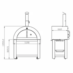 Callow Pizza Oven Large With Cover -Outsunny Garden Zone callow pizza oven large with cover0646437602228 04c MP
