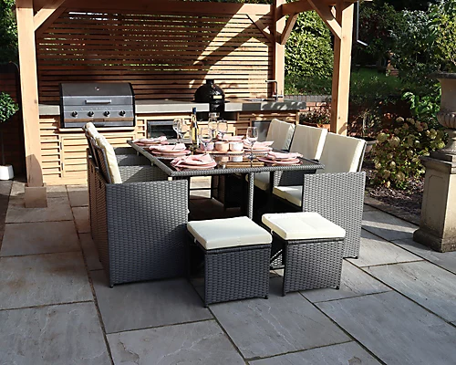 Cannes Grey 10 Seater Cube Set 2 Cannes Grey 10 Seater Cube Set - Image 2