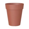 Capri Tall Terracotta Polypropylene (PP) Plain Round Plant Pot (Dia)40cm