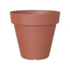 Capri Terracotta Polypropylene (PP) Plain Round Plant Pot (Dia)40cm