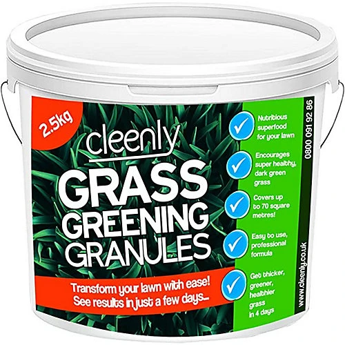 Cleenly Grass Greening Granules Lawn Fertiliser - Superfood To Make Grass Greener, Stronger & Healthier 2.5kg 1 Cleenly Grass Greening Granules Lawn Fertiliser - Superfood To Make Grass Greener, Stronger & Healthier 2.5kg
