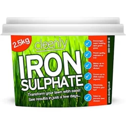 Cleenly Iron Sulphate For Lawns 2.5kg Pure Lawn Tonic Ferrous Sulphate Of Iron Lawn Greener And Turf Hardener