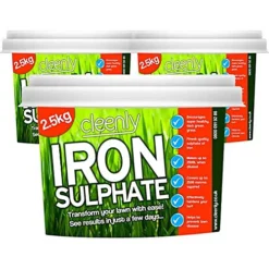Cleenly Iron Sulphate For Lawns 7.5kg Pure Lawn Tonic Ferrous Sulphate Of Iron Lawn Greener And Turf Hardener