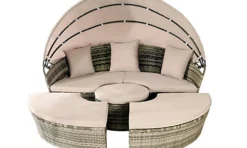 Comfy Living 180cm Sun Island In Grey With Cover