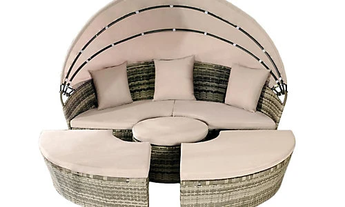 Comfy Living 180cm Sun Island In Grey 1 Comfy Living 180cm Sun Island In Grey