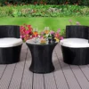 Comfy Living Bahamas Rattan Garden Set In Black