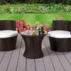 Comfy Living Bahamas Rattan Garden Set In Chocolate