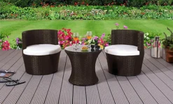 Comfy Living Bahamas Rattan Garden Set In Chocolate