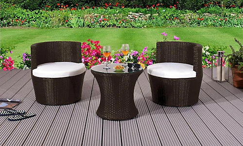 Comfy Living Bahamas Rattan Garden Set In Chocolate 1 Comfy Living Bahamas Rattan Garden Set In Chocolate