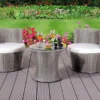 Comfy Living Bahamas Rattan Garden Set In Grey