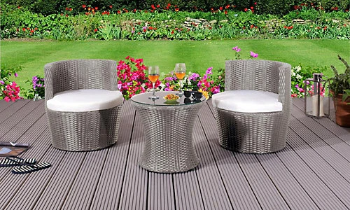 Comfy Living Bahamas Rattan Garden Set In Grey 1 Comfy Living Bahamas Rattan Garden Set In Grey