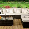 Comfy Living Tropea Rattan Garden Set In Chocolate