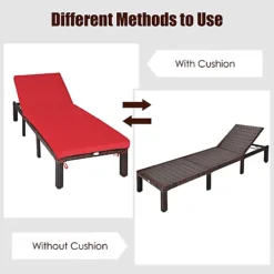 Costway 6 Positions Adjustable Rattan Sun Lounger With Cushion 7 Costway 6 Positions Adjustable Rattan Sun Lounger With Cushion -Outsunny Garden Zone costway 6 positions adjustable rattan sun lounger with cushion6085649034184 04c MP